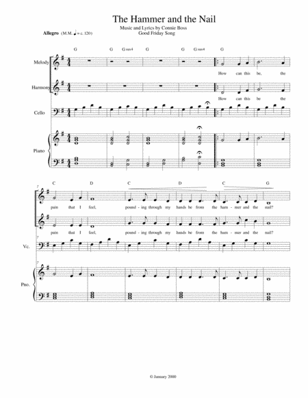 The Hammer and the Nail - Good Friday - vocal duet with cello and piano
