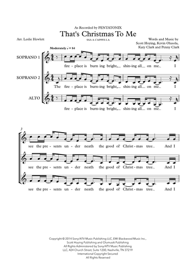 That's Christmas To Me (arr. Leslie Hewlett)