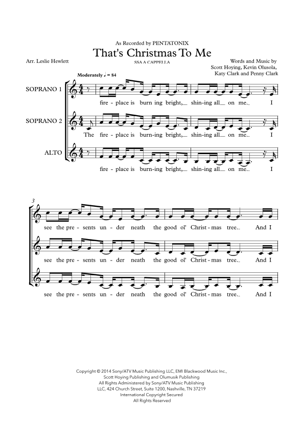 That's Christmas To Me (arr. Leslie Hewlett)