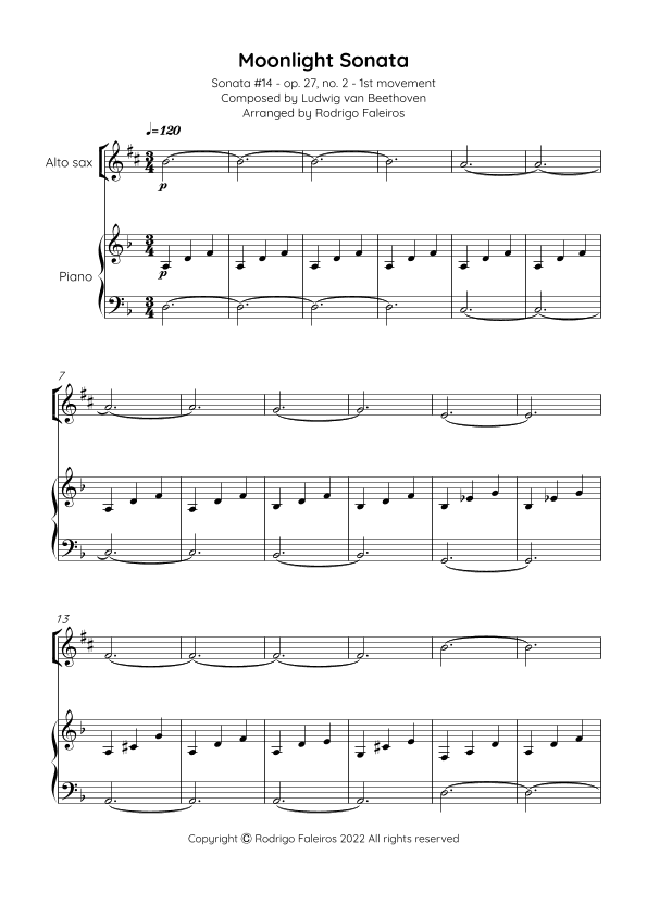 Moonlight Sonata (arr. Rodrigo Faleiros)