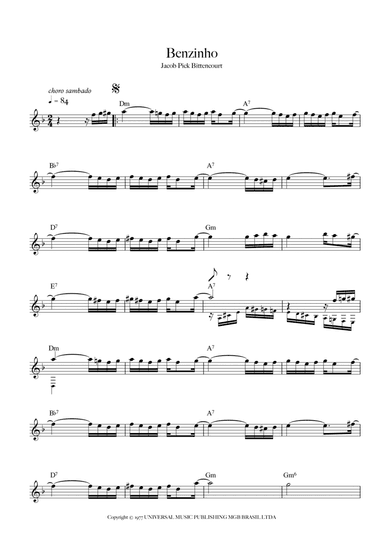 Benzinho (arr. Fabio Carrilho)