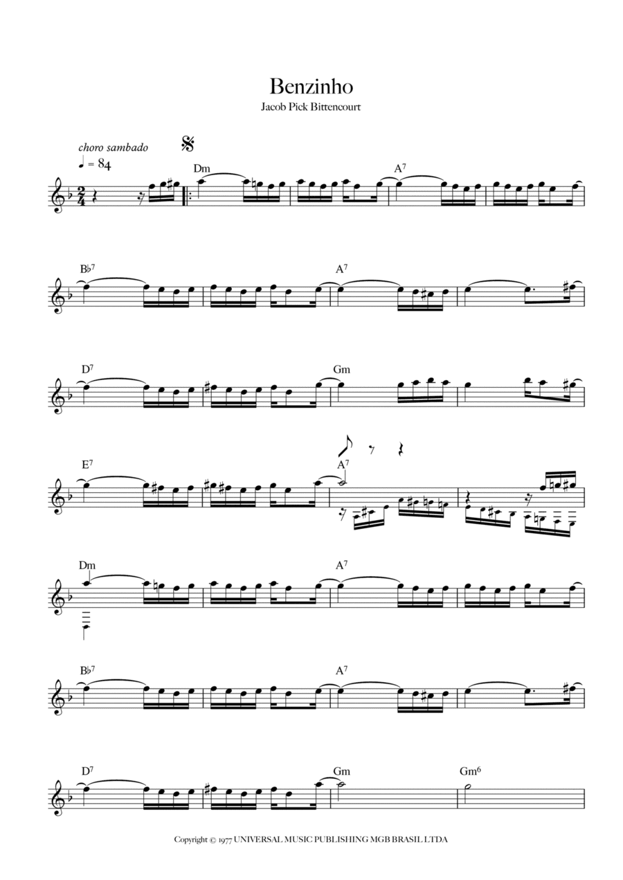 Benzinho (arr. Fabio Carrilho)