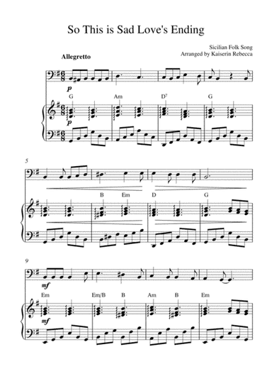 So This is Sad Love's Ending (arr. Kaiserin Rebecca)