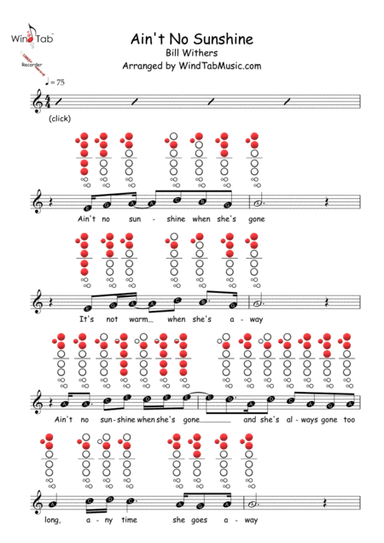 Ain't No Sunshine (arr. WindTab)