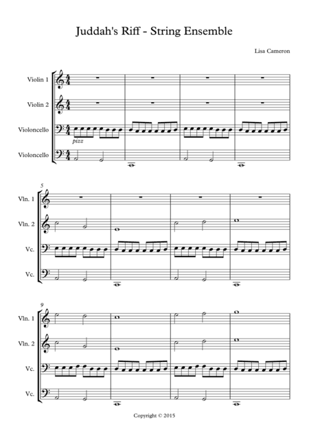 Juddah's Riff - String Ensemble