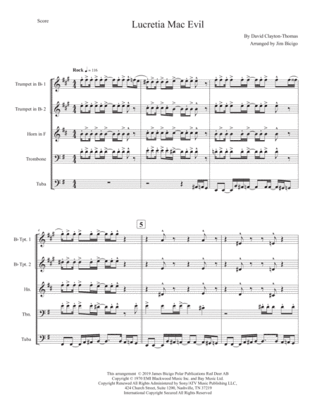 Lucretia Mac Evil (arr. Jim Bicigo)