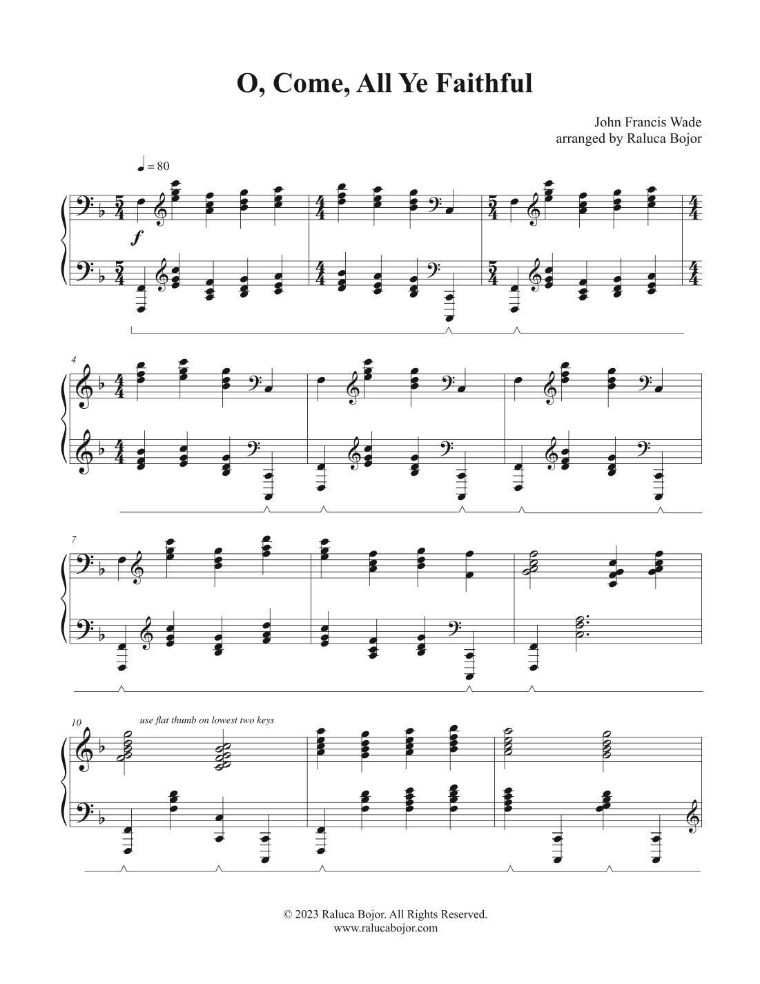 O, Come, All Ye Faithful (Adeste Fideles) (arr. Raluca Bojor)