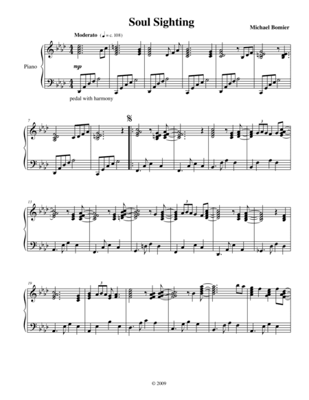 Soul Sighting a Smooth Jazz Piano solo from Modern Solos