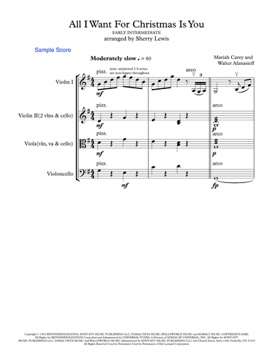 All I Want For Christmas Is You (arr. Sherry Lewis)