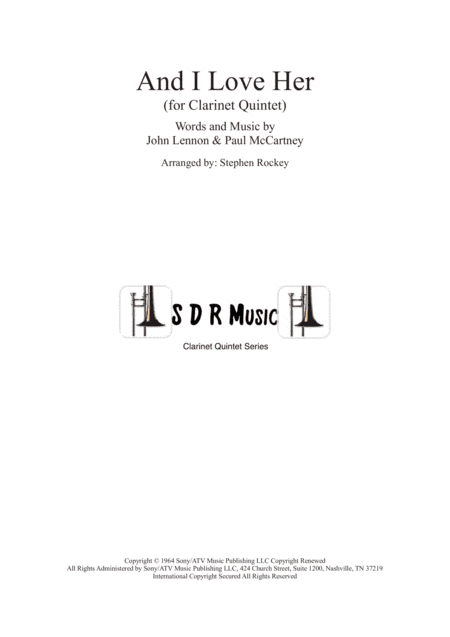 And I Love Her (arr. Stephen Rockey)