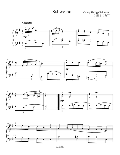 Telemann Scherzino (arr. Ben Choupak)