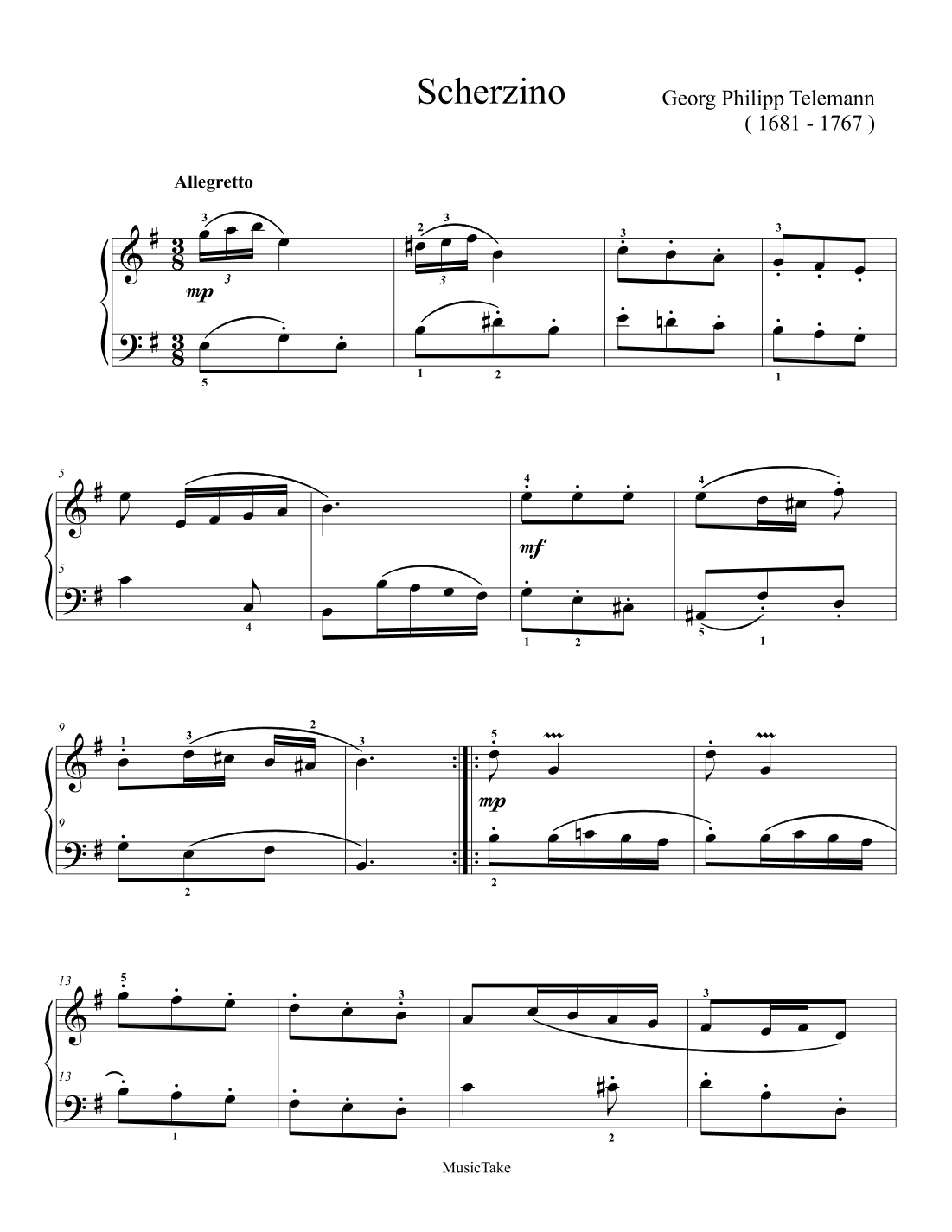 Telemann Scherzino (arr. Ben Choupak)