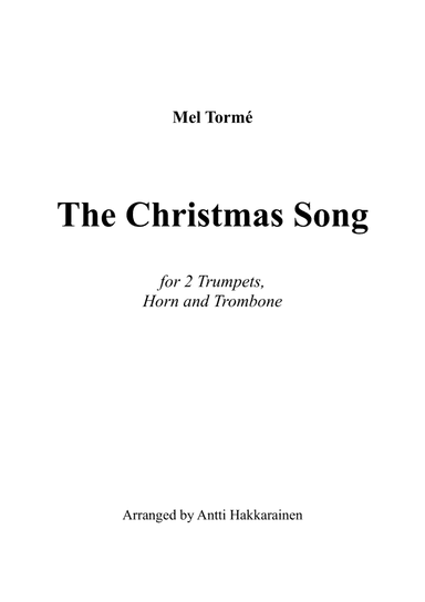 The Christmas Song (chestnuts Roasting On An Open Fire) (arr. Antti Hakkarainen)