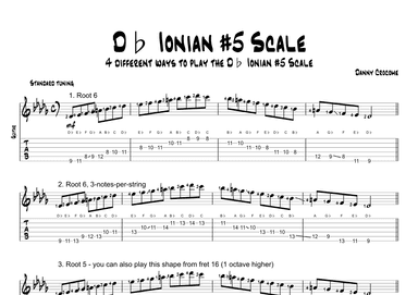 Db Ionian #5 Scale (4 Ways to Play)