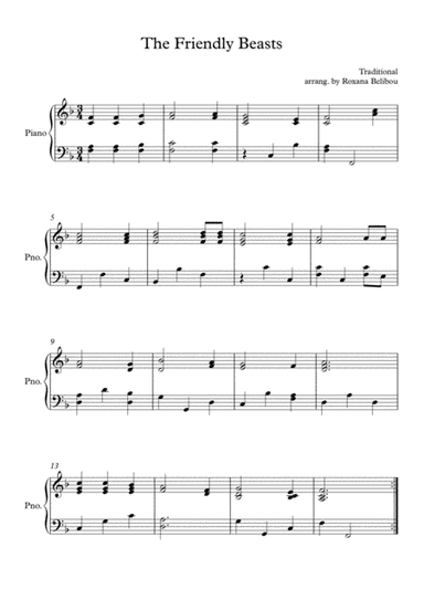 The Friendly Beasts (arr. Roxana Belibou)
