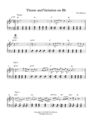 Theme and Variation on Bb