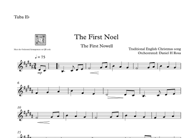 The First Noel - The First Nowell - Easy Christmas Carol - E-flat Tuba (arr. Daniel H Rosa)