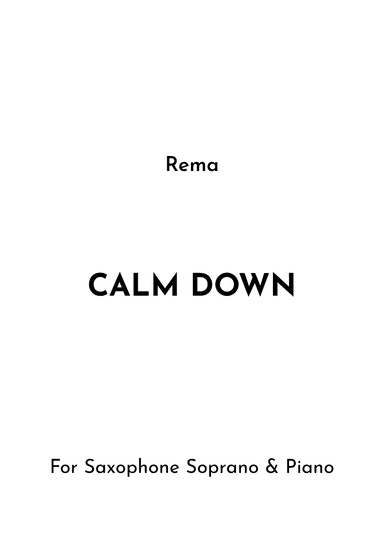 Calm Down (arr. Jireh J.)