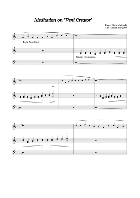 Veni Creator (arr. Tim Attride)