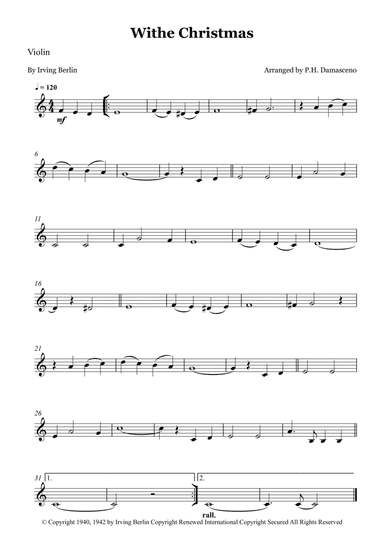 White Christmas (arr. P.H. Damasceno)
