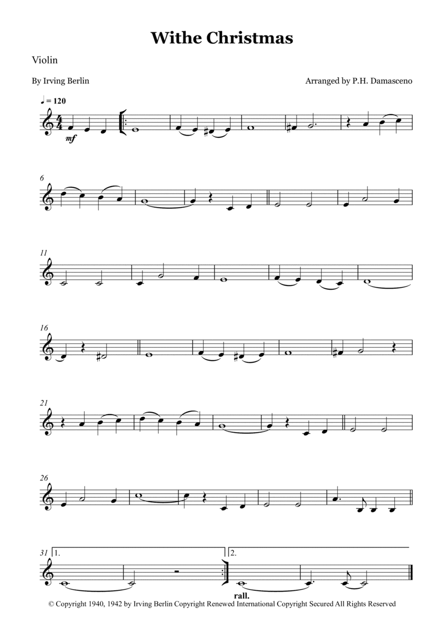 White Christmas (arr. P.H. Damasceno)