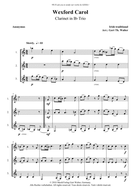 Wexford Carol (arr. Gert Th. Walter)