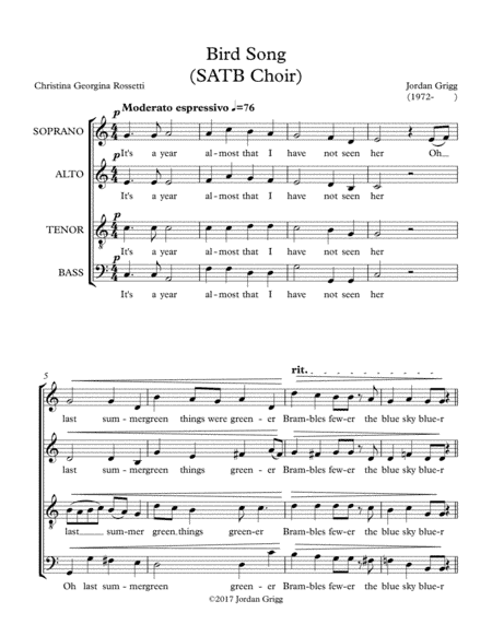 Bird Song (SATB Choir)