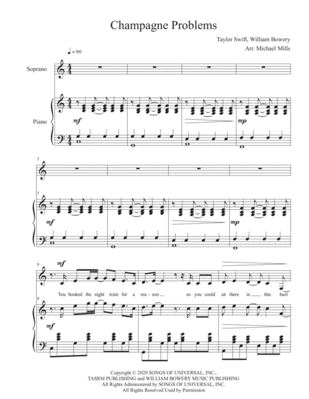 Champagne Problems (arr. Michael Mills)