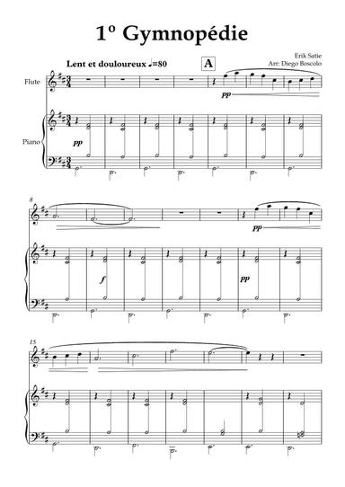 1º Gymnopédie (arr. Diego Boscolo)