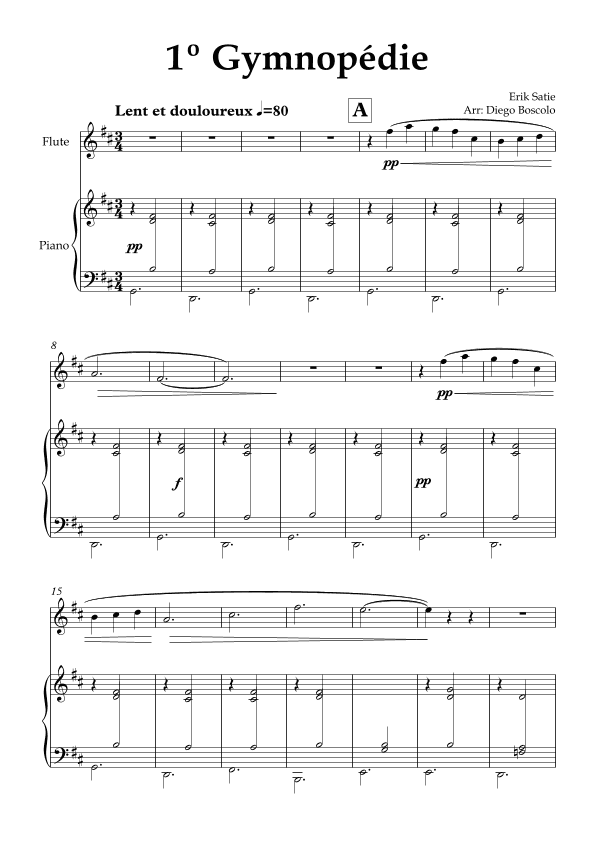 1º Gymnopédie (arr. Diego Boscolo)