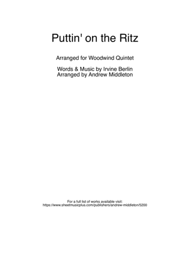 Puttin' On The Ritz (arr. Andrew Middleton)