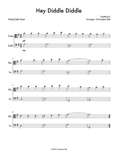 Hey Diddle Diddle (arr. Christopher Bell)