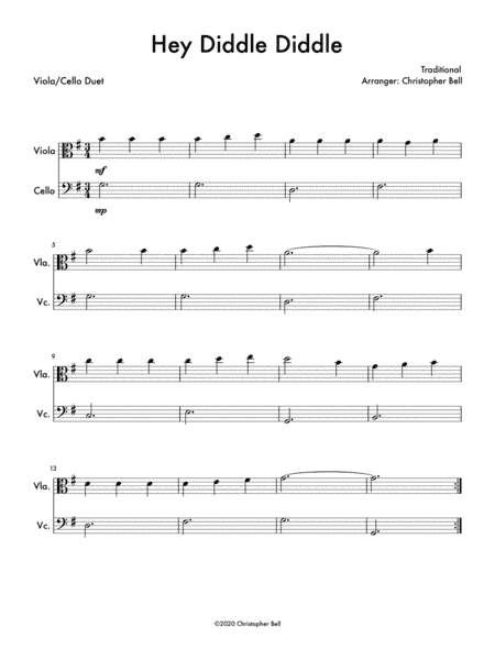 Hey Diddle Diddle (arr. Christopher Bell)