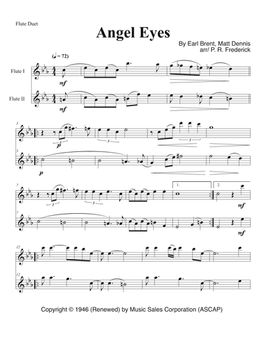 Angel Eyes (arr. P. R. Frederick)