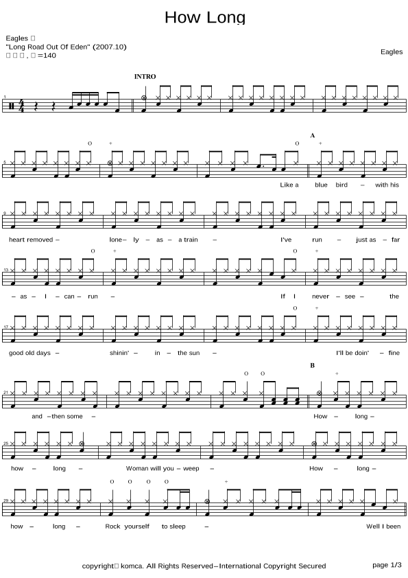 How Long (arr. COPYDRUM)