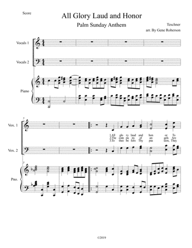 All Glory Laud and Honor CHOIR ORGAN BRASS (arr. Gene Roberson)