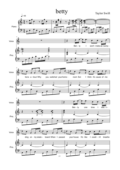 Betty (arr. Taylor Swift)