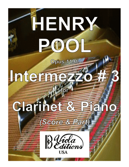 Opus 119b, Intermezzo for Clarinet & Piano (Score & Part)