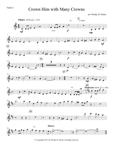 Crown Him With Many Crowns (String Sextet) (arr. Wesley D. Peters)