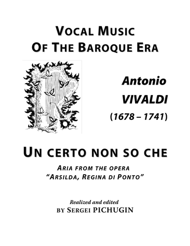 VIVALDI Antonio: Un certo non so che, aria from the opera "Arsilda, Regina di Ponto", arranged for V (arr. Sergei PICHUGIN)
