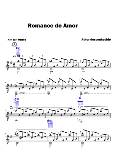 Romance de amor (arr. Iuri Ozires)