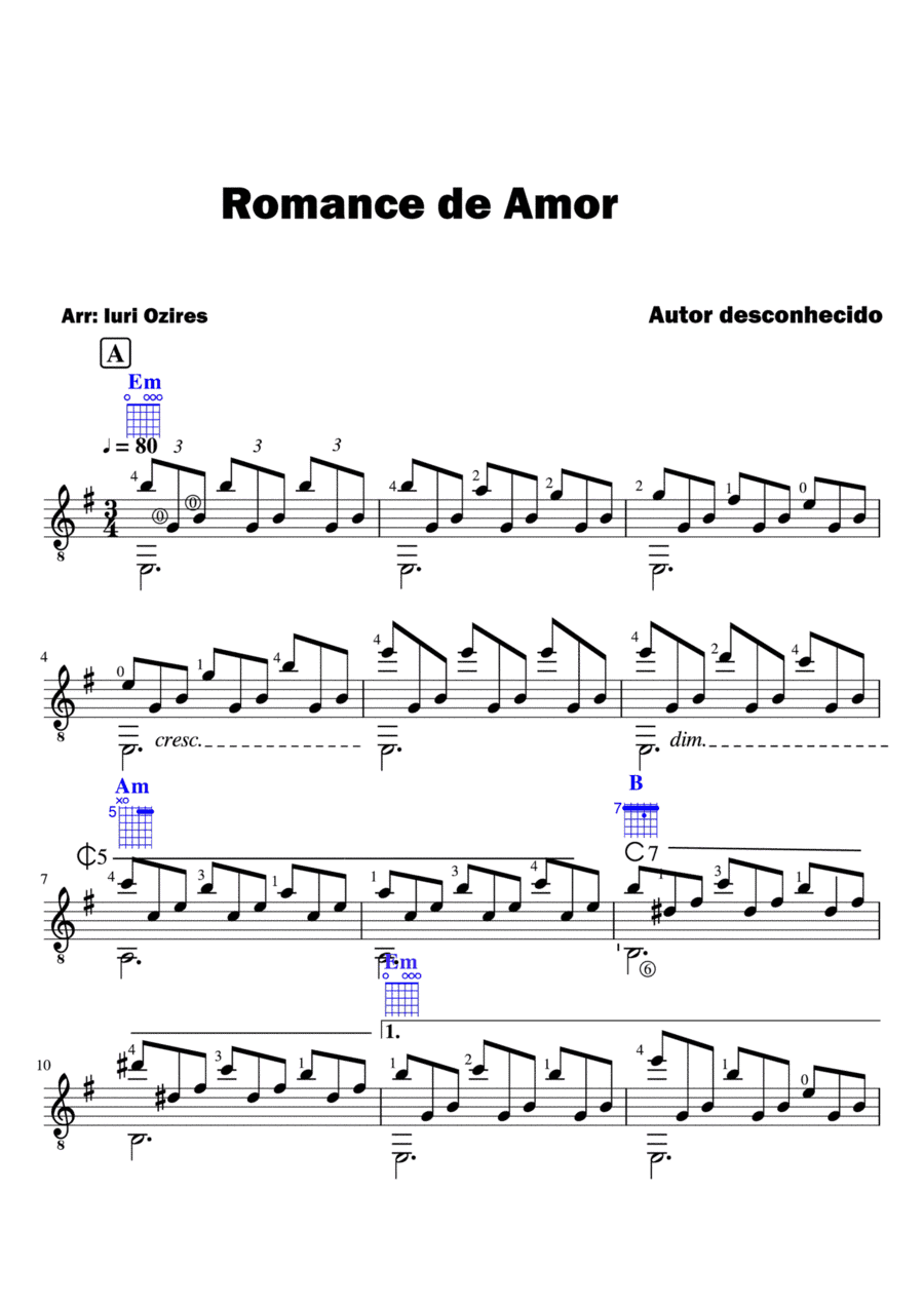 Romance de amor (arr. Iuri Ozires)