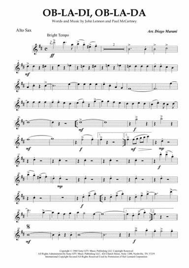 Ob-La-Di, Ob-La-Da (arr. Diego Marani)