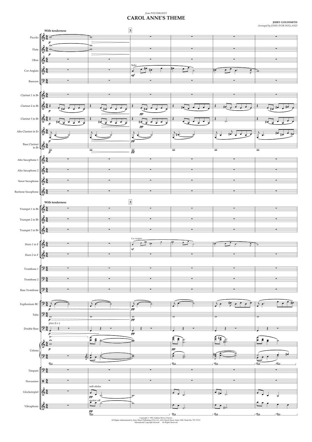 Carol Anne's Theme (arr. John Ivor Holland)