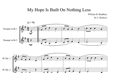 My Hope Is Built On Nothing Less (Trumpet Duet) (arr. B. C. Dockery)