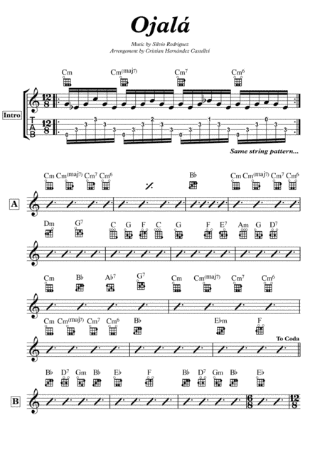 Ojala´ - Silvio Rodri´guez ukelele (arr. Cristian Hernandez Castellvi)