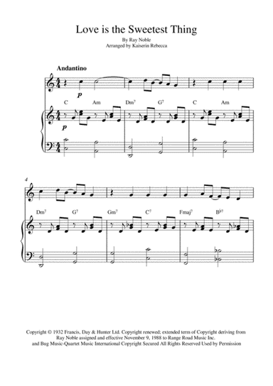 Love Is The Sweetest Thing (arr. Kaiserin Rebecca)