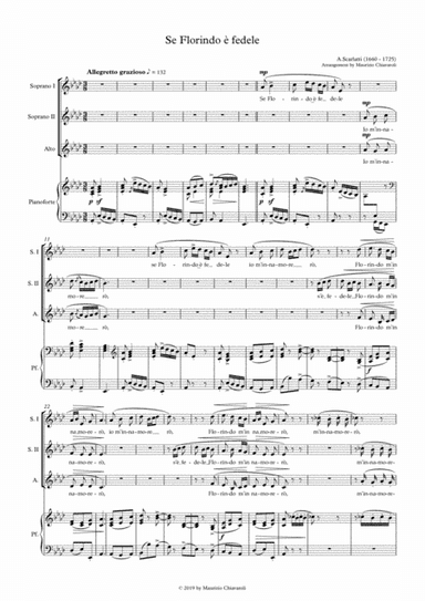 Se Florindo è fedele (arr. Maurizio Chiavaroli)