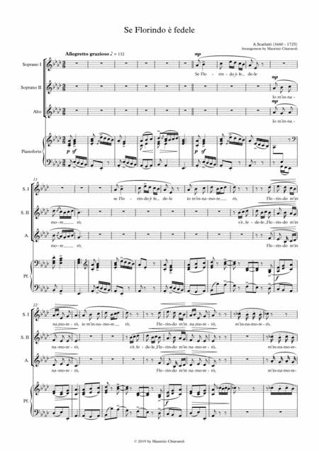 Se Florindo è fedele (arr. Maurizio Chiavaroli)