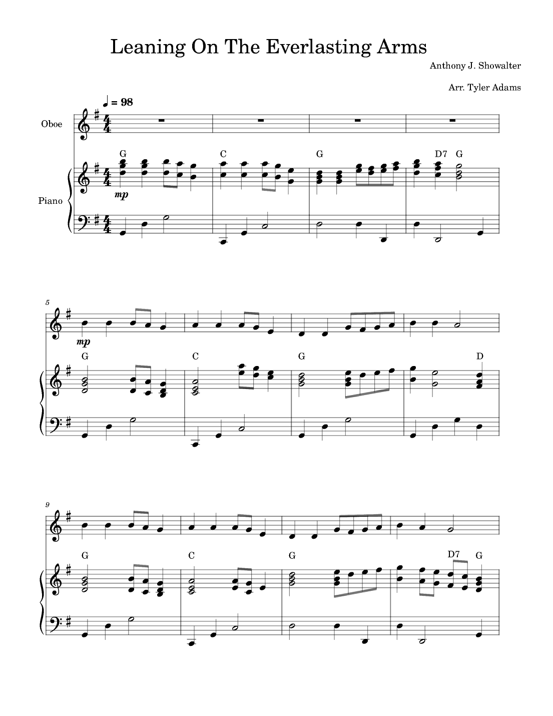Leaning On The Everlasting Arms (arr. Tyler Adams)
